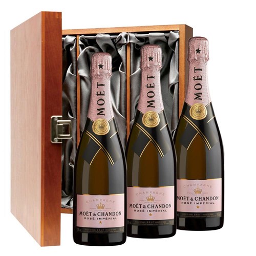 Moet & Chandon Rose Champagne 75cl Treble Luxury Gift Boxed Champagne